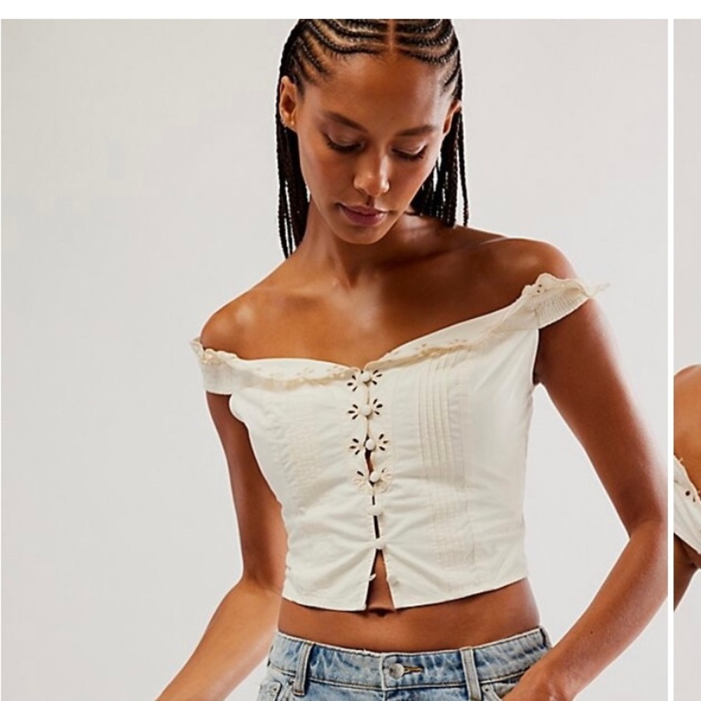 Free People Baby Scallop Top